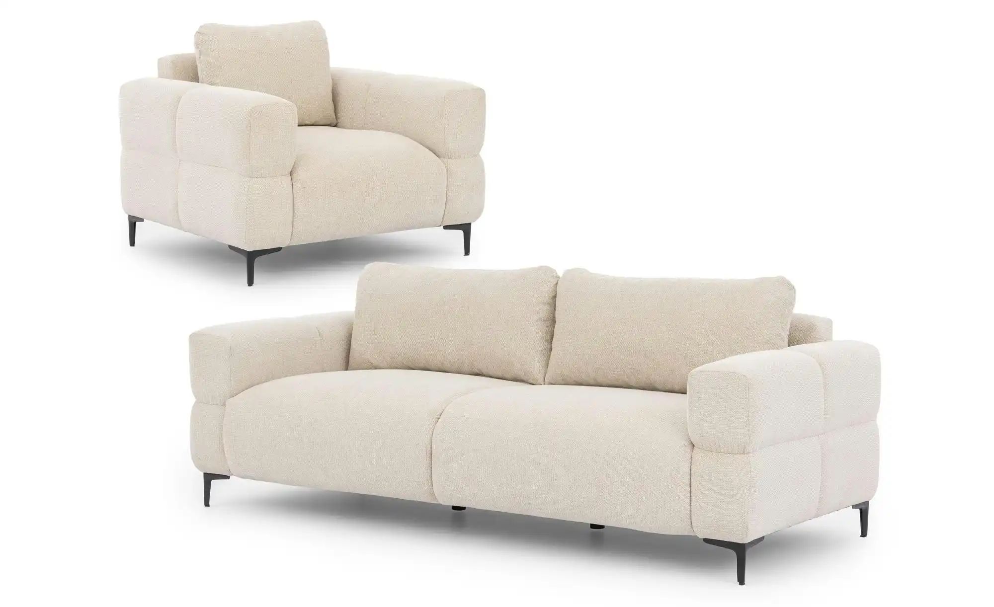 S-STYLE Polstergarnitur 3+1 Cardea ¦ beige ¦ Maße (cm): B: 217 H: 80 Polstermöbel > Sofas > Sitzgruppen - Höffner
