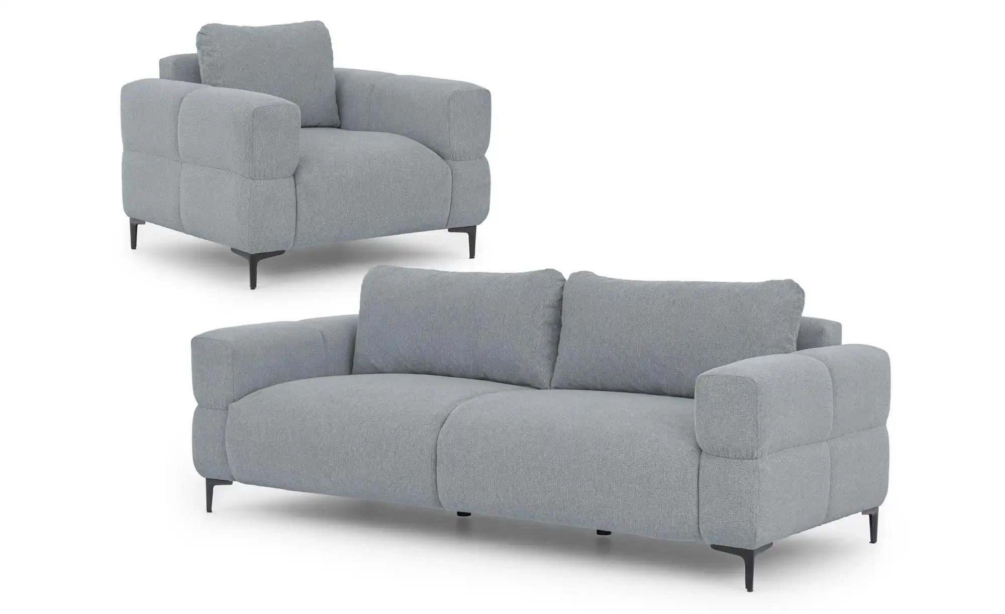 S-STYLE Polstergarnitur 3+1 Cardea ¦ grau ¦ Maße (cm): B: 217 H: 80 Polstermöbel > Sofas > Sitzgruppen - Höffner