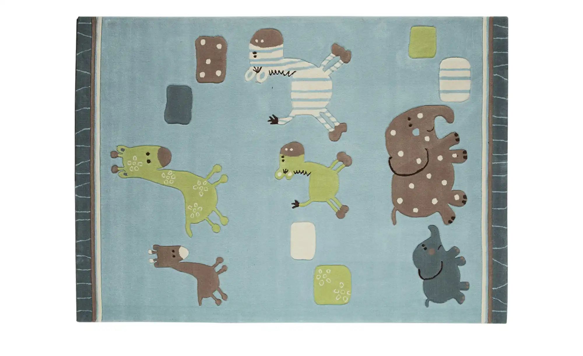 Esprit Handtuft-Teppich  Lucky Zoo ¦ blau ¦ 100 % Acryl, Synthethische Fasern ¦ Maße (cm): B: 140 Teppiche > Kinderteppiche - Höffner