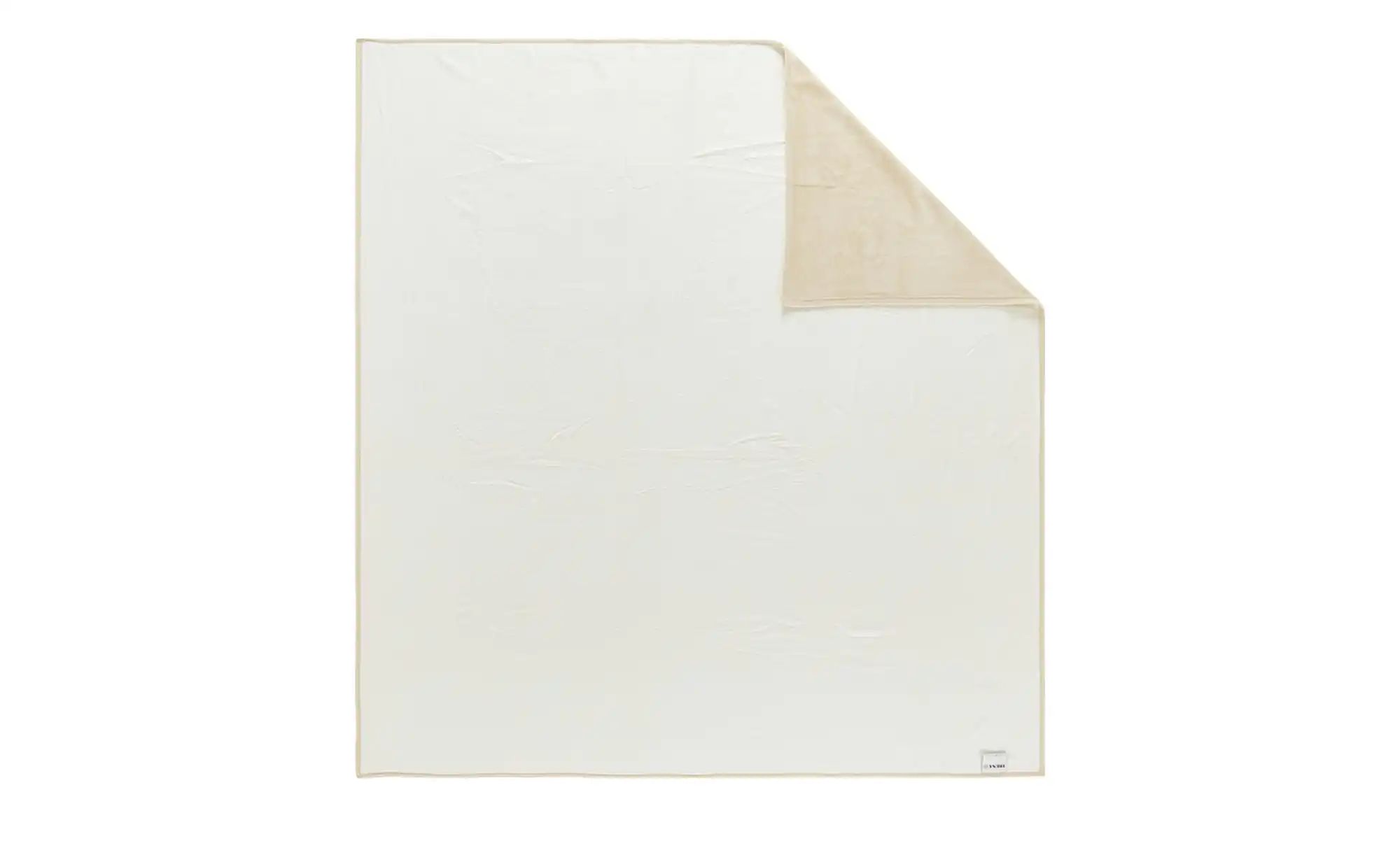 IBENA Überwurf  Uni doubleface ¦ beige ¦ Maße (cm): B: 220 Dekokissen & Dec günstig online kaufen