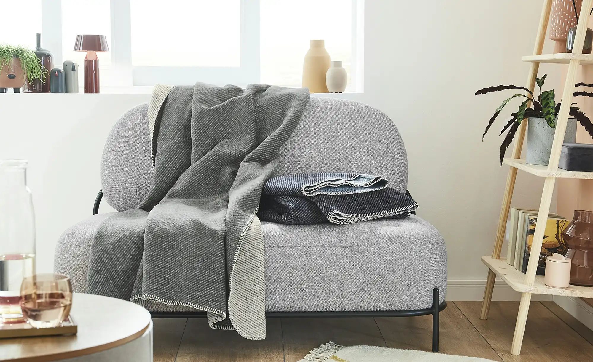 Wohndecke  Jacquard ¦ grau ¦ Baumwollmischgewebe ¦ Maße (cm): B: 150 Dekoki günstig online kaufen