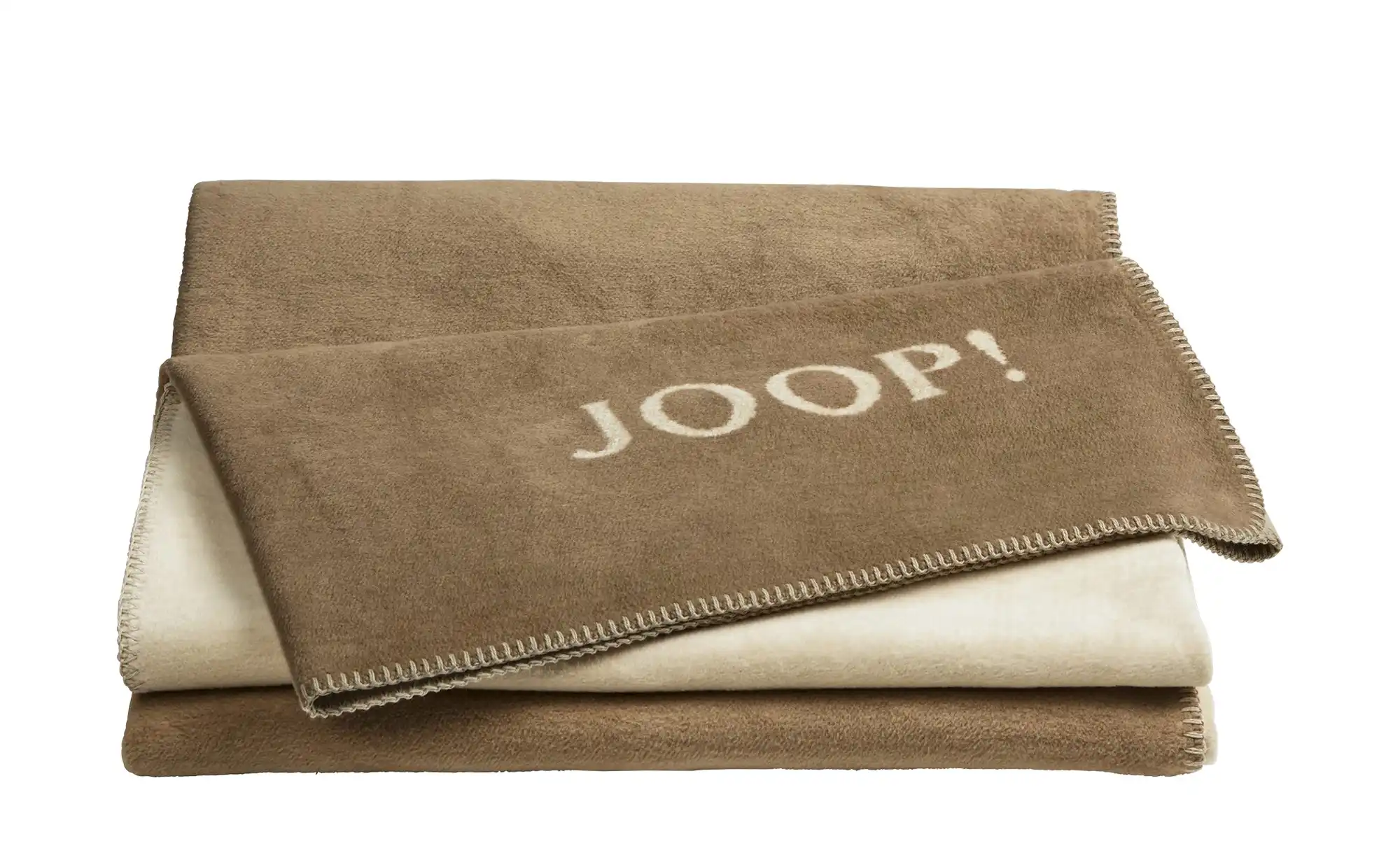 JOOP Doubleface Wohndecke 150 cm x 200 cm Flannel-Rooibos Baumwollmischung 
