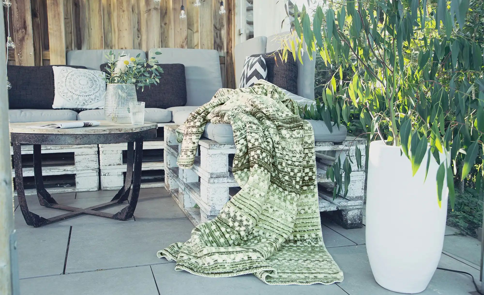 IBENA Jacquard Wohndecke  Adadir ¦ grün ¦ Maße (cm): B: 150 Dekokissen & De günstig online kaufen