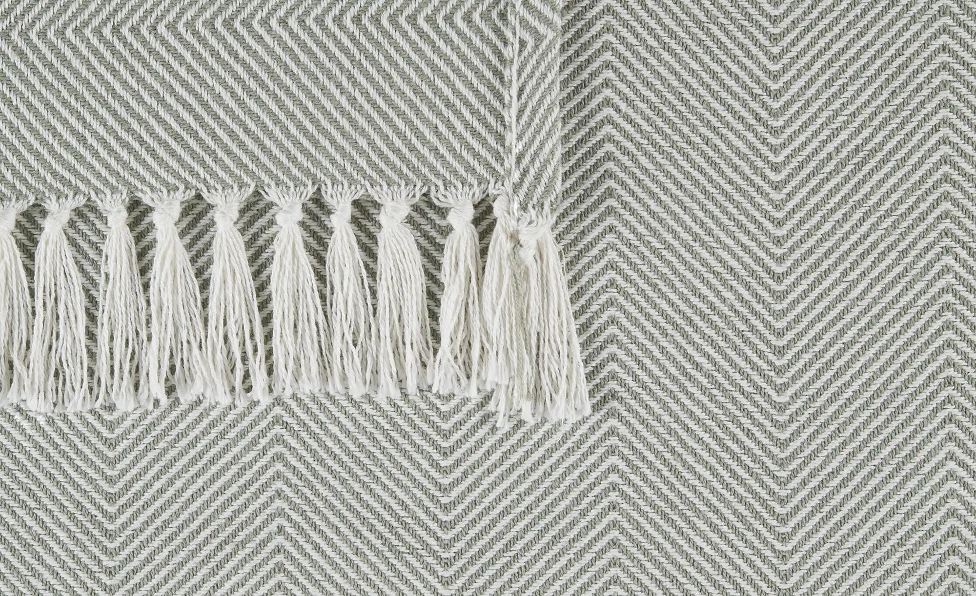 Primera Tagesdecke »Fransen«, mit stylischem Fransenrand und Fischgrat-Must günstig online kaufen